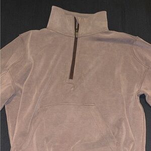 Lululemon Brushed Softstreme Half-Zip - Seqouia (light brown)
